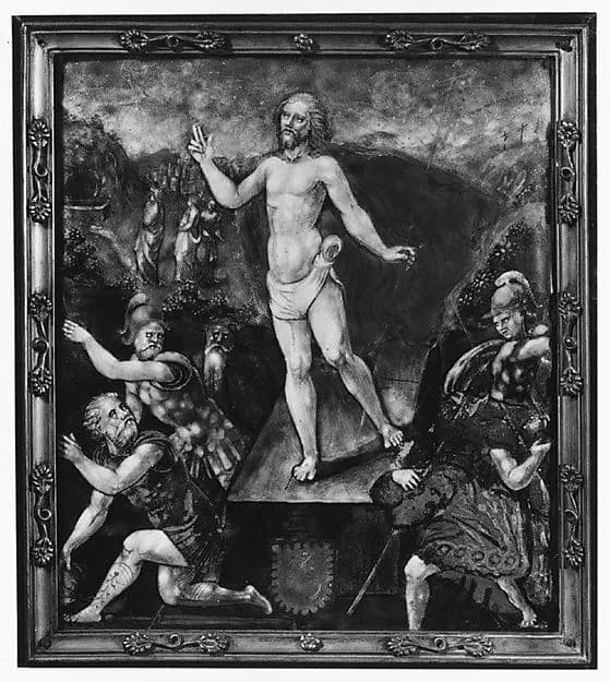 The Resurrection by Jean II Pénicaud depicting Matthew 28