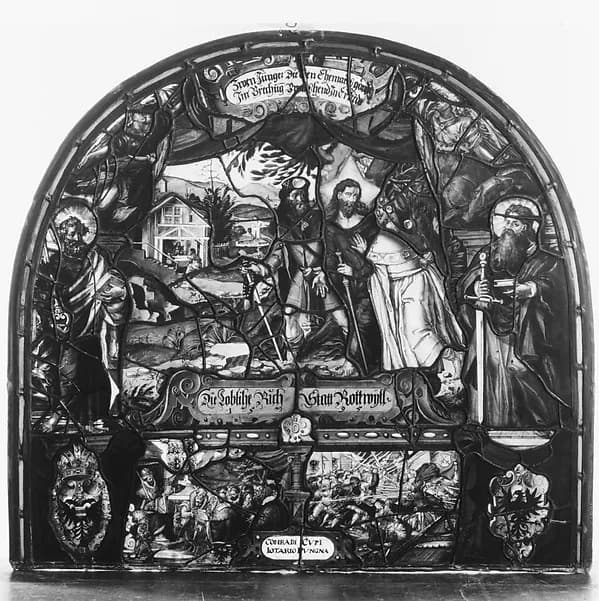 The Encounter on the Way to Emmaus by Franz Fallenter depicting Luke 24
