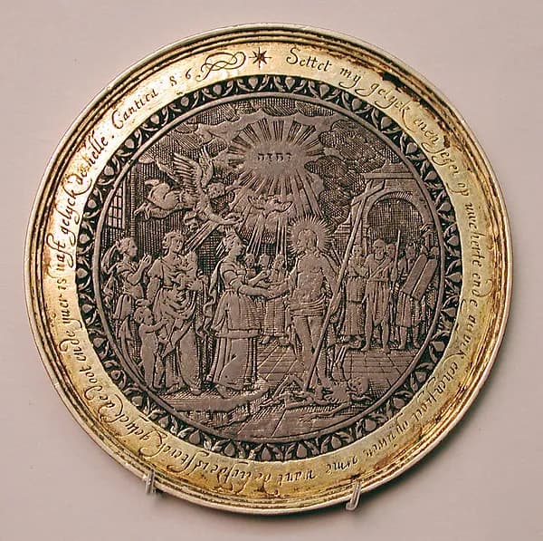 Wedding medallion by Anonymous depicting John 1