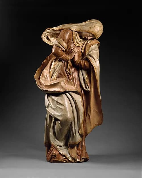 The Mourning Virgin by Anonymous depicting Luke 1