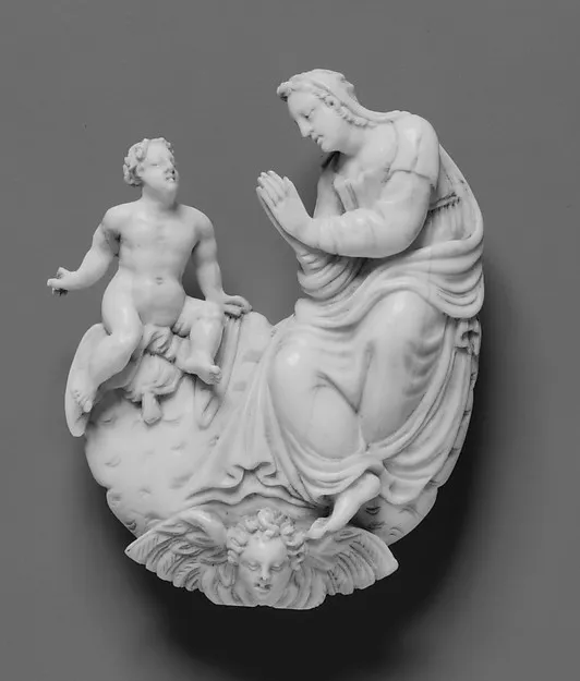 Virgin adoring the Christ Child by Lelio Orsi (called Lelio da Novellara) depicting Luke 2