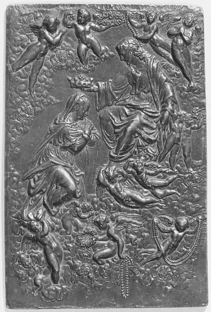 Coronation of the Virgin by Anonymous depicting Luke 1