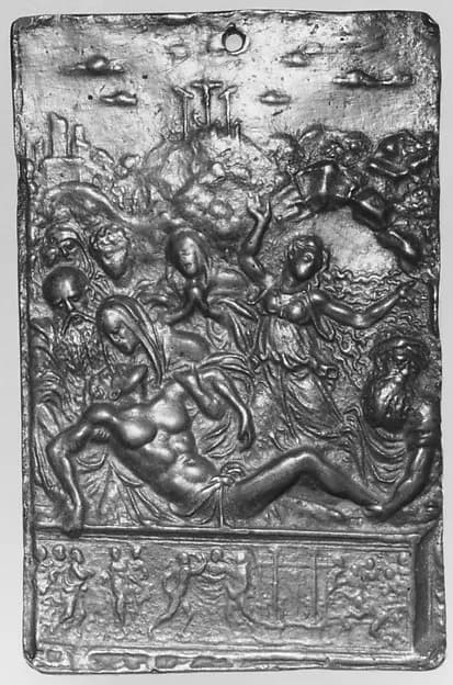 The Entombment of Christ by Moderno (Galeazzo Mondella) depicting Matthew 27