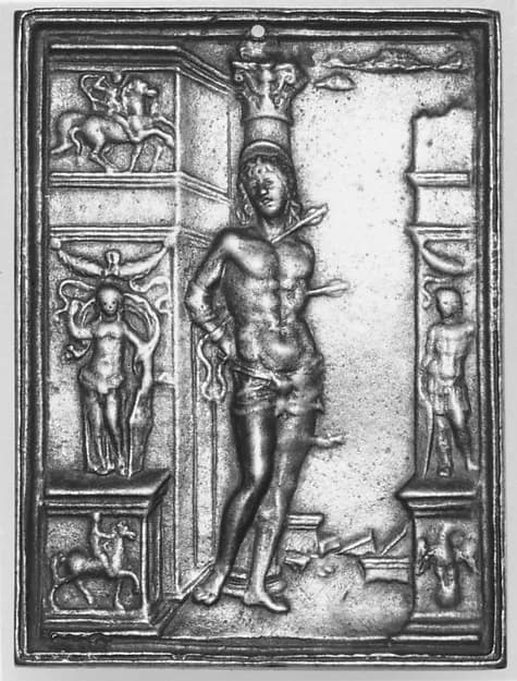 Saint Sebastian by Moderno (Galeazzo Mondella) depicting Romans 8