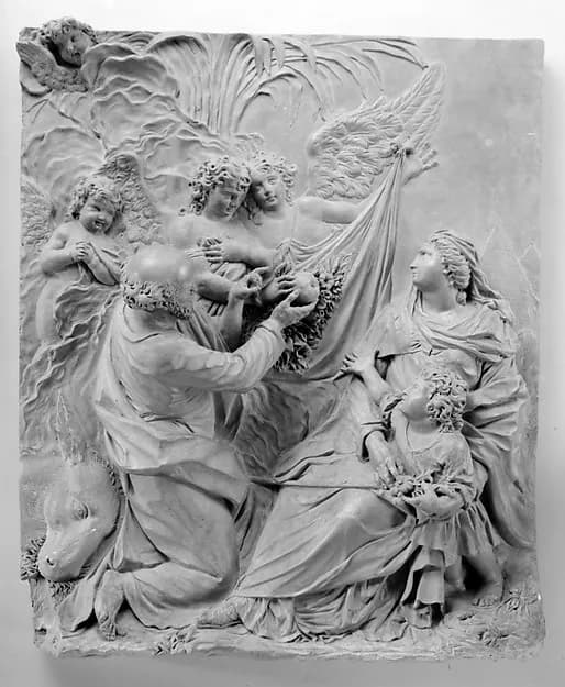 The Flight Into Egypt by Giovanni Maria Morlaiter depicting Matthew 2
