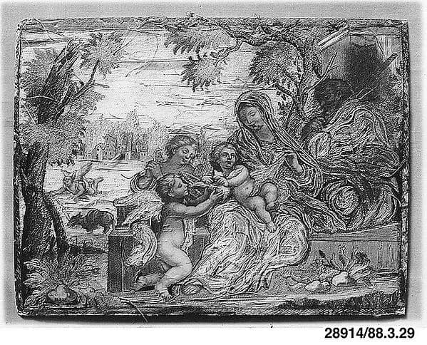 The Holy Family by Anonymous depicting Luke 2