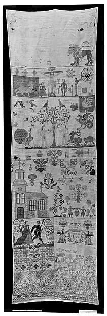 Sampler by Anonymous depicting Matthew 27