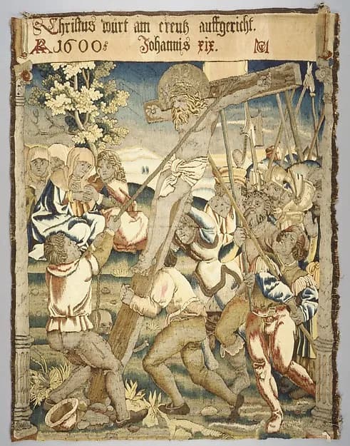 The Elevation of the Cross from a set of The Passion by Hans Wechtlin depicting Matthew 27