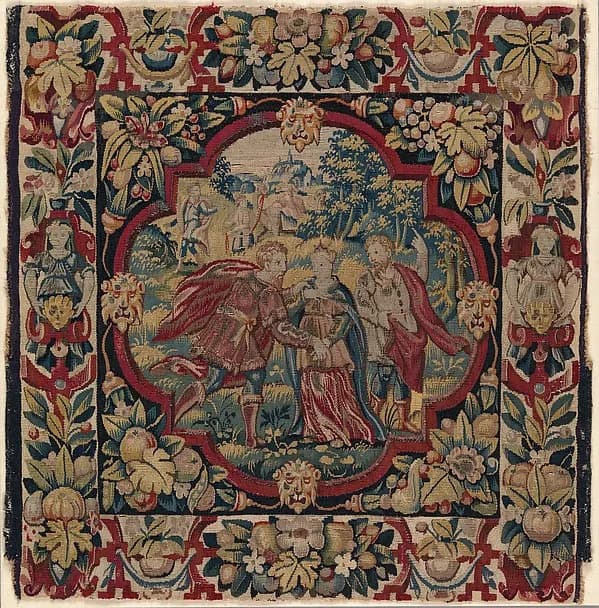 The Meeting of Isaac and Rebekah from the Story of Abraham by Anonymous depicting Genesis 24