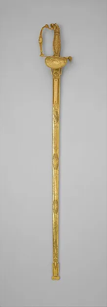 Presentation Sword and Scabbard of Brigadier General Daniel Davis (1777–1814) of the New York Militia by John Targee depicting Daniel 2