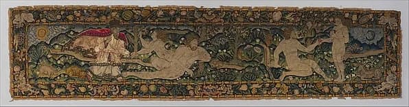 The Creation of Eve and The Temptation (one of a set of three) by Anonymous depicting Genesis 1