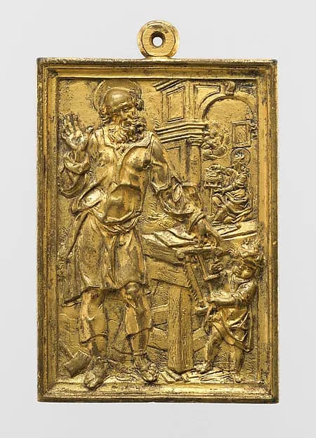 Christ Child and Saint Joseph by Anonymous depicting Luke 2