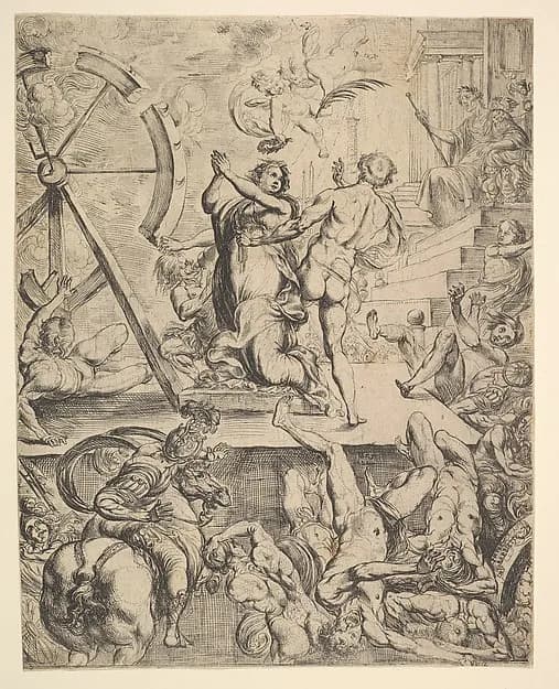 St. Catherine by Pierre Brebiette depicting Romans 8