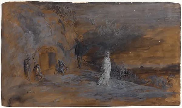 Le Christ sortant du tombeau by Gustave Doré depicting John 1