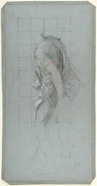 Standing Soldier: Study for the Chapel of Saints Peter and Paul in the Church of Saint-Séverin, Paris by Victor-François-Eloi Biennourry depicting Matthew 4