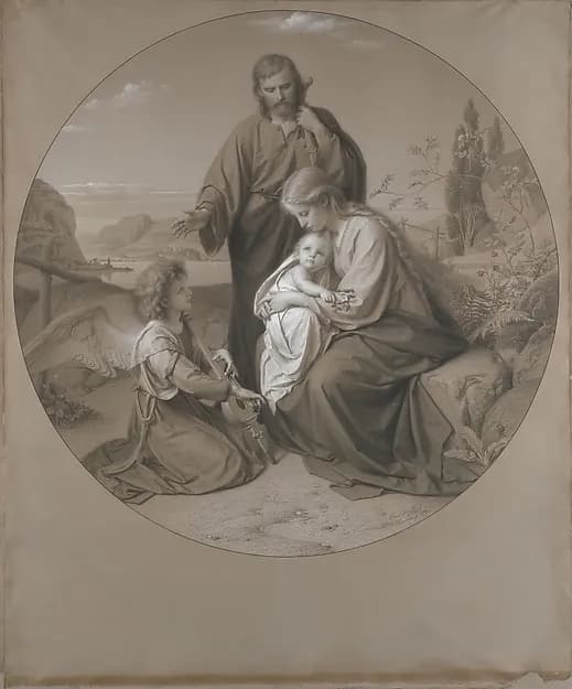 Holy Family by Carl Müller depicting Luke 2