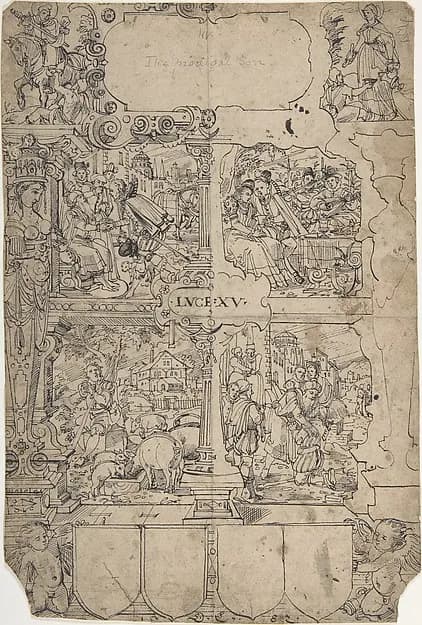 The Prodigal Son by Daniel Lindtmayer depicting Luke 15