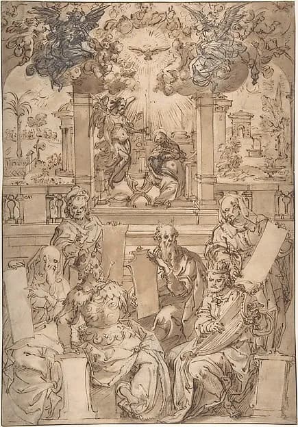 The Six Prophets of the Coming of Christ by Jan van der Straet, called Stradanus depicting John 1