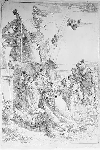 Adoration of the Magi by Giovanni Battista Tiepolo depicting Matthew 2