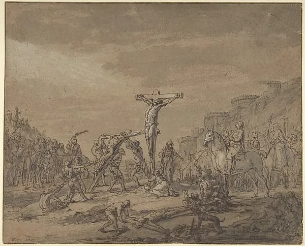 Crucifixion by Thomas de Keyser depicting Matthew 27