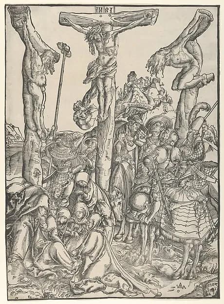 The Crucifixion by Lucas Cranach the Elder depicting Matthew 27