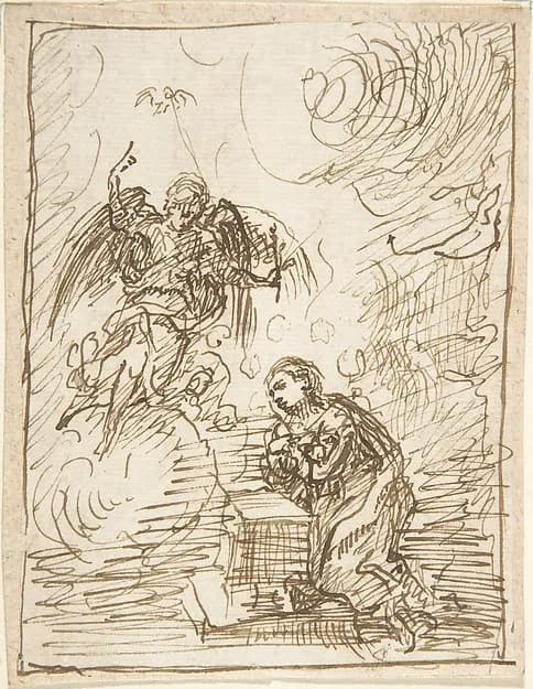 The Annunciation by Pedro Duque Cornejo depicting Luke 1