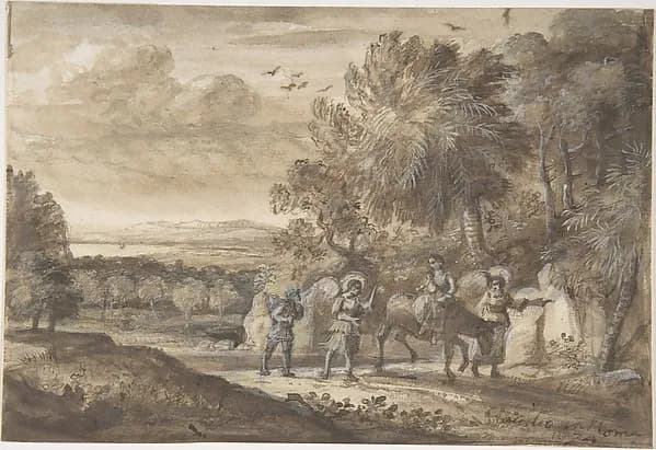 The Flight into Egypt by Claude Lorrain (Claude Gellée) depicting Matthew 2