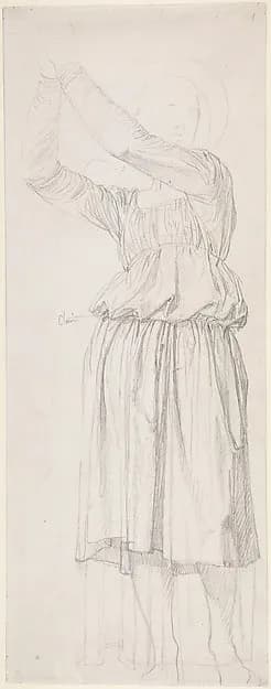 The Archangel Raphael (Study for a stained-glass window in the chapel of Notre-Dame de la Compassion-Saint-Ferdinand, Neuilly) by Jean Auguste Dominique Ingres depicting Tobit 6
