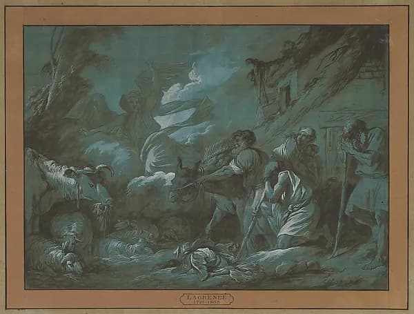 Annunciation to the Shepherds by Jean Jacques Lagrenée depicting Luke 1