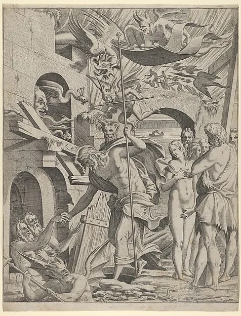 Christ in Limbo by Léon Davent depicting John 1