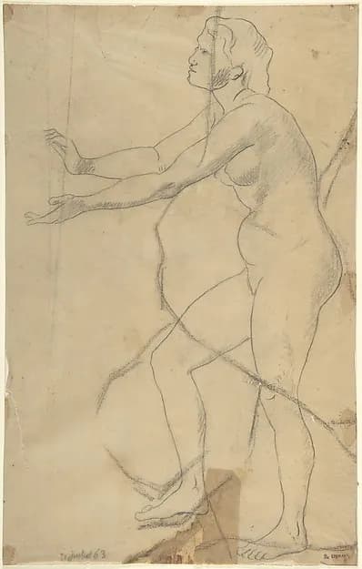 The Figure of Sarah, Bride of Tobias by Henri Lehmann depicting Genesis 18