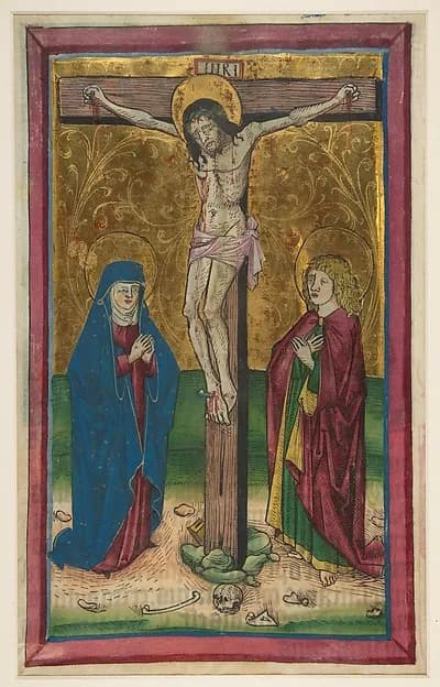 Christ on the Cross by Anonymous, German, Franconia, 15th century depicting Matthew 27
