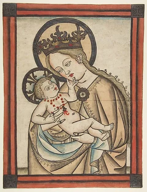 Madonna and Child by Anonymous, German, Augsburg, 15th century depicting Luke 2