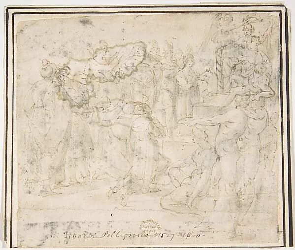 The Judgment of Solomon by Francesco Allegrini depicting 1 Kings 3
