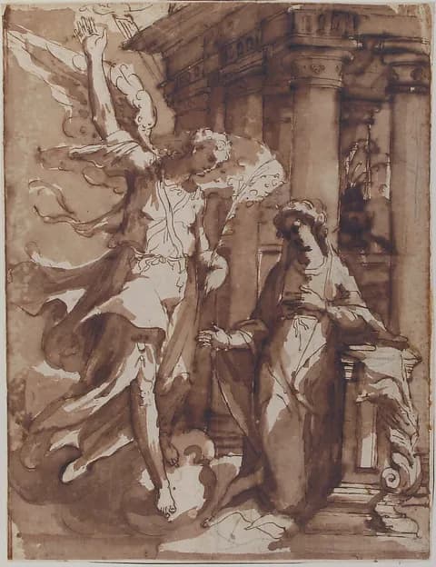 The Annunciation by Francesco Curia depicting Luke 1