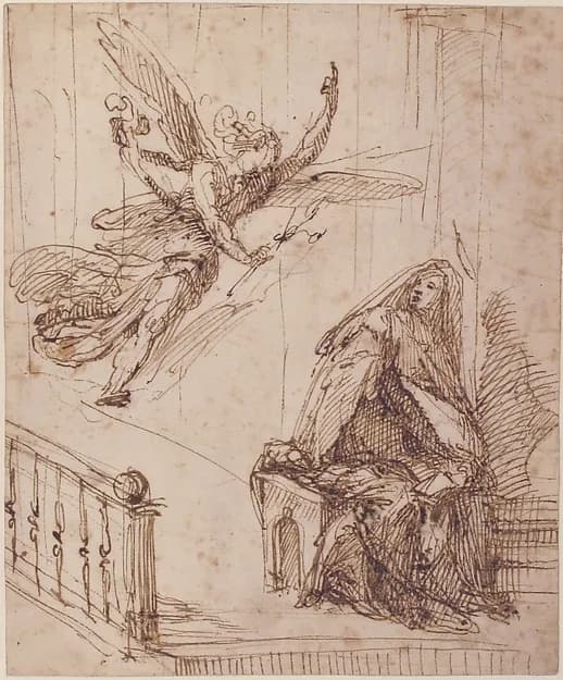 The Annunciation by Francesco Curia depicting Luke 1