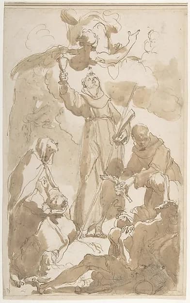Saint Margaret of Cortona, Saint James of the March, and Saint Didacus by Gaetano Gandolfi depicting James 1