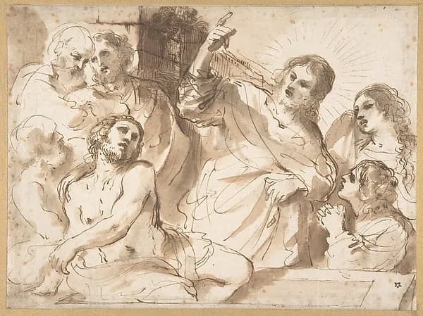 The Raising of Lazarus by Guercino (Giovanni Francesco Barbieri) depicting John 11