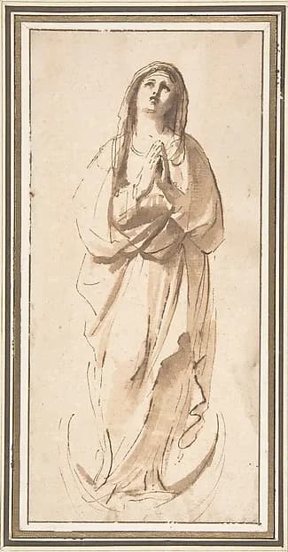The Virgin Immaculate by Guercino (Giovanni Francesco Barbieri) depicting Luke 1