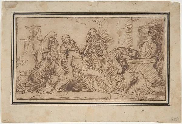 The Entombment by Nicolas Poussin depicting Matthew 27