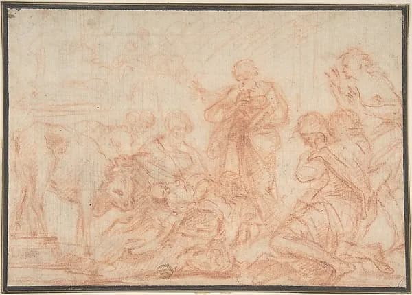 The Adoration of the Shepherds by Anonymous, French, 17th century depicting Luke 2