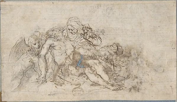 Pietà by Anonymous, Italian, Bolognese, 17th century depicting Luke 1