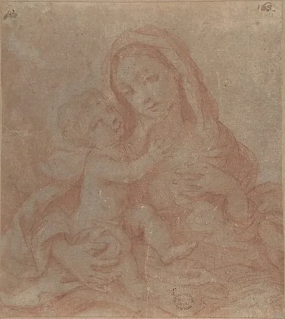 Madonna and Child by Anonymous, Italian, Roman-Bolognese, 17th century depicting Luke 2