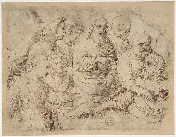 Raising of Lazarus by Lorenzo Lotto depicting John 11