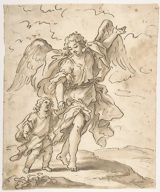 Tobias and the Angel by Paolo De Matteis depicting Tobit 6