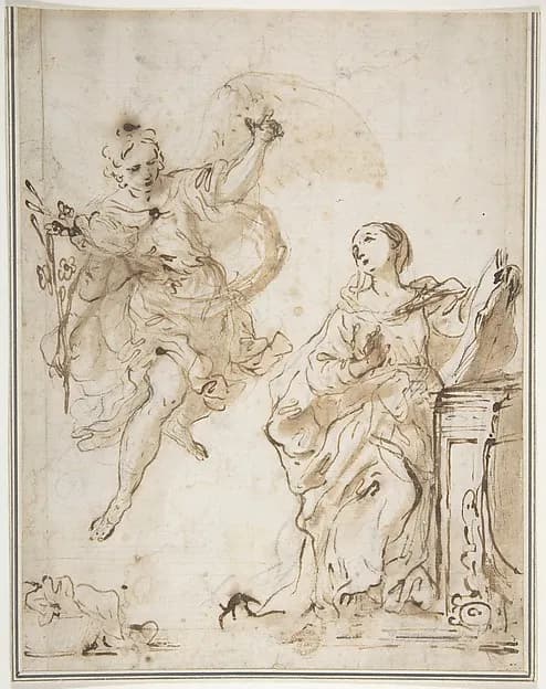 The Annunciation by Antonio Gionima depicting Luke 1