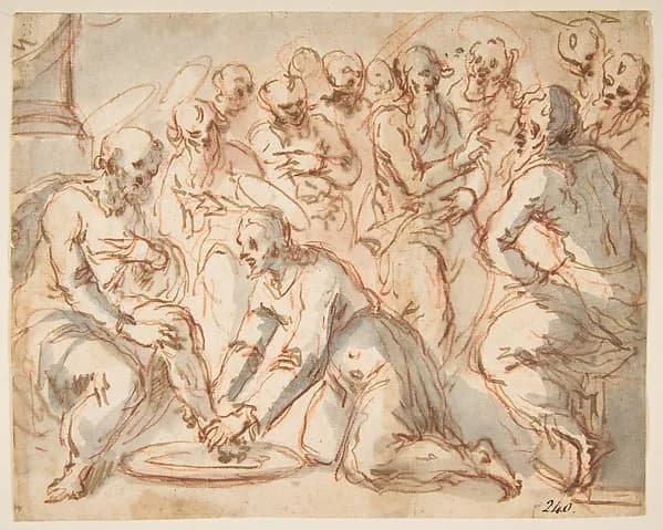 Christ Washing the Disciples' Feet by Francesco Vanni depicting John 1