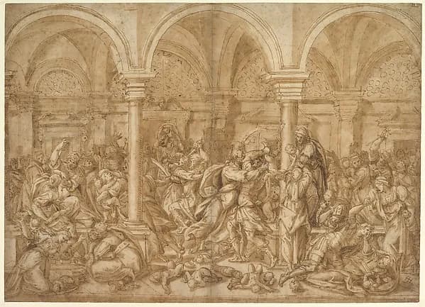 The Massacre of the Innocents by Giovanni Battista della Rovere depicting Matthew 2