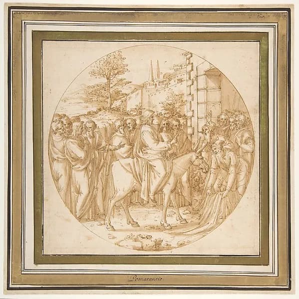 The Entrance of Christ into Jerusalem by Ercole Setti depicting John 1