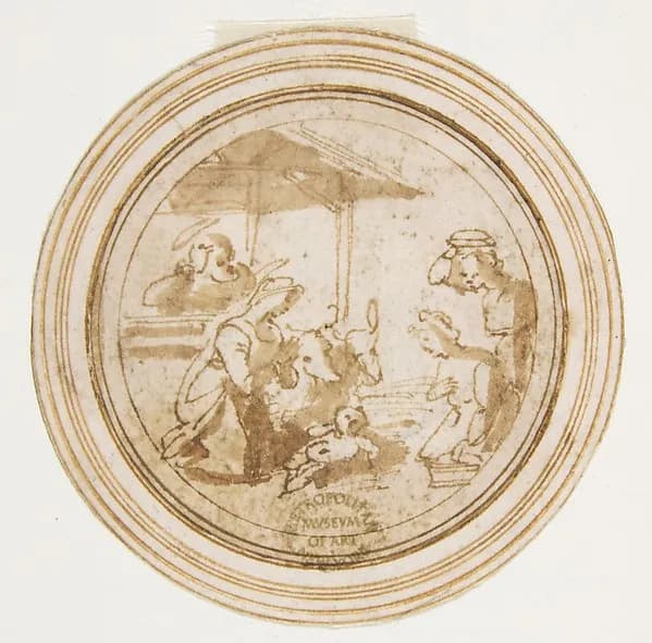Adoration of the Shepherds by Anonymous, Italian, 16th century depicting Luke 2